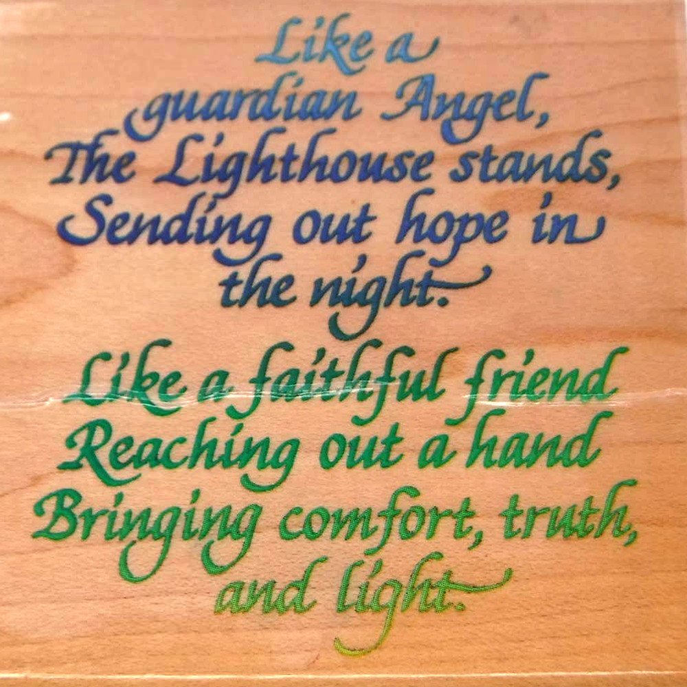 STAMPENDOUS Lighthouse Stands Wood Mounted Rubber Stamp Q056 NEW